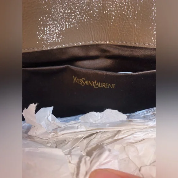 YSL Tan Leather Clutch - Picture 5 of 7